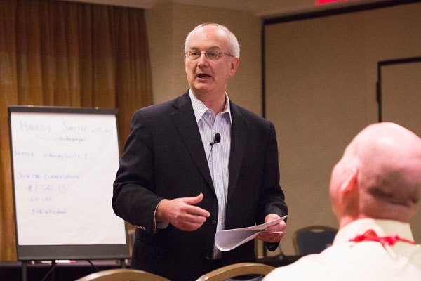 Hardy Smith speaking to audience